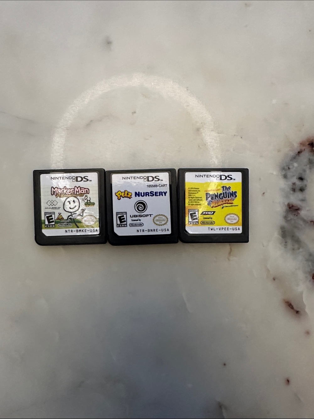 Nintendo DS Games Bundle – Marker Man, Petz Nursery, Penguins